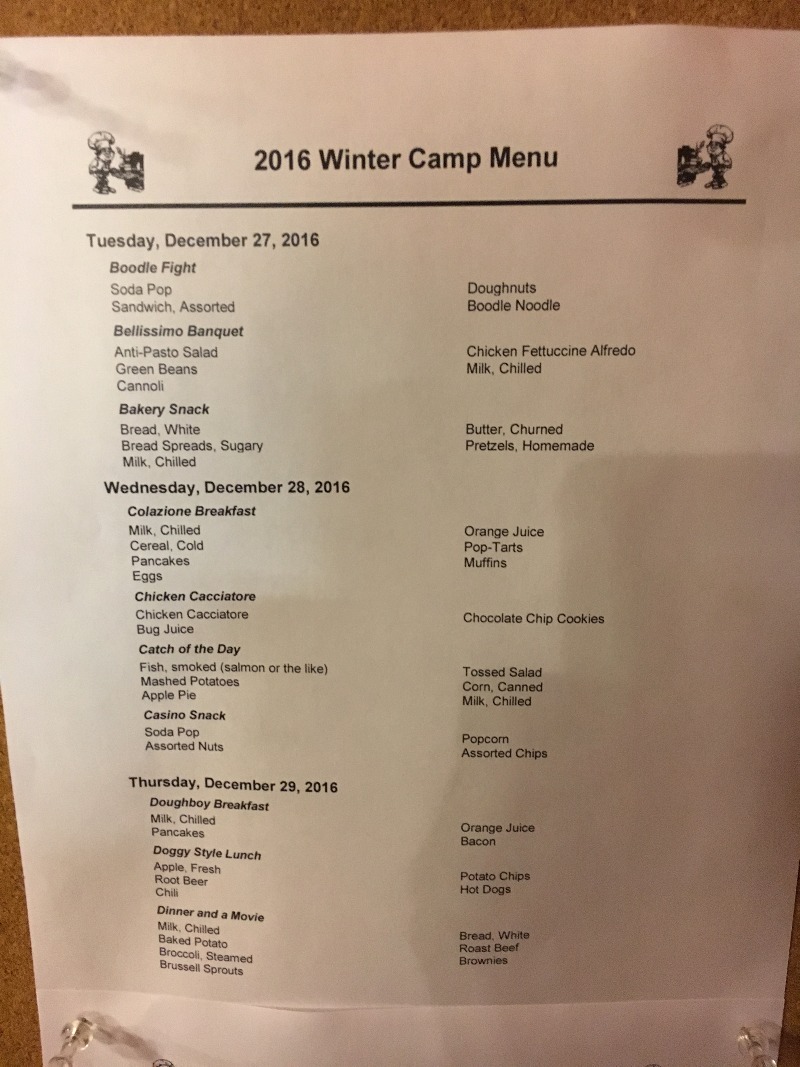 It is Winter Camp Universe Policy to not label pictures in our galleries