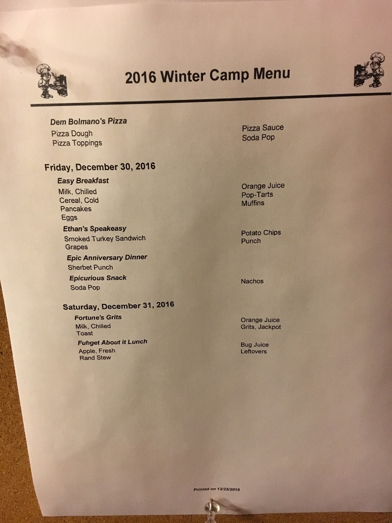 It is Winter Camp Universe Policy to not label pictures in our galleries