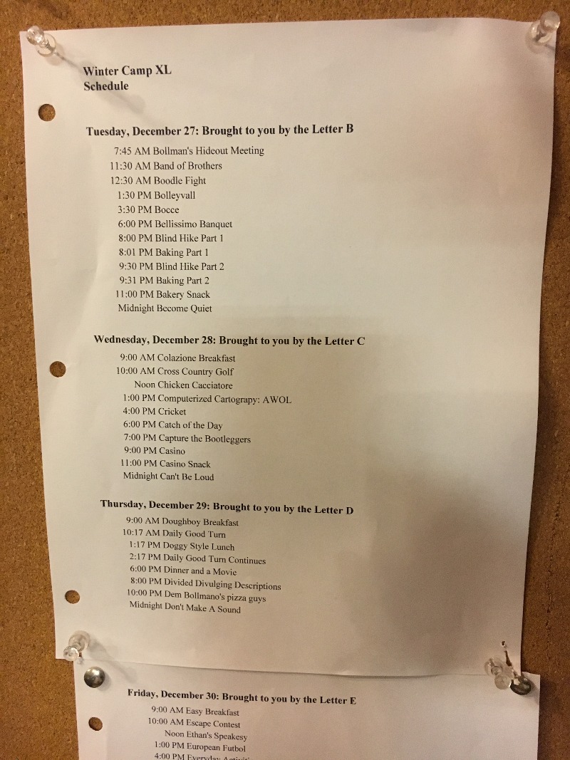 It is Winter Camp Universe Policy to not label pictures in our galleries