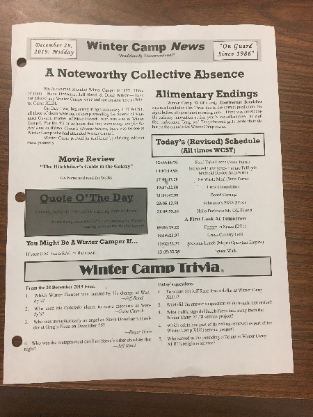 It is Winter Camp Universe Policy to not label pictures in our galleries